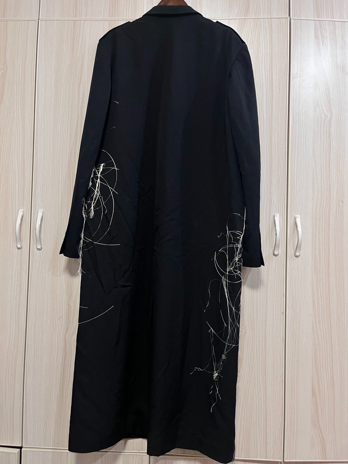 Yohji Yamamoto Fall/Winter Black Coat — detail