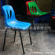 供应塑胶椅 钢塑料靠背椅公共场合可套叠胶椅铁脚靠背椅