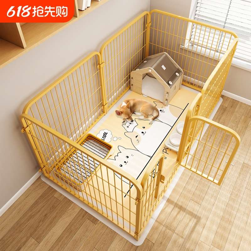 狗狗笼子狗围栏家用室内中大型犬带隔离门自由组合狗笼子宠物栅栏