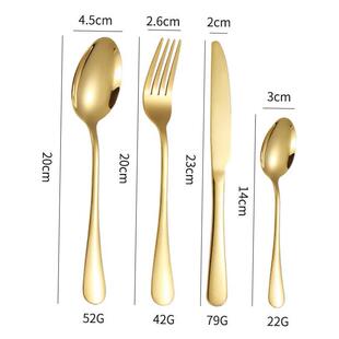 tableware spoon Western steel fork and knife stainless 24pcs