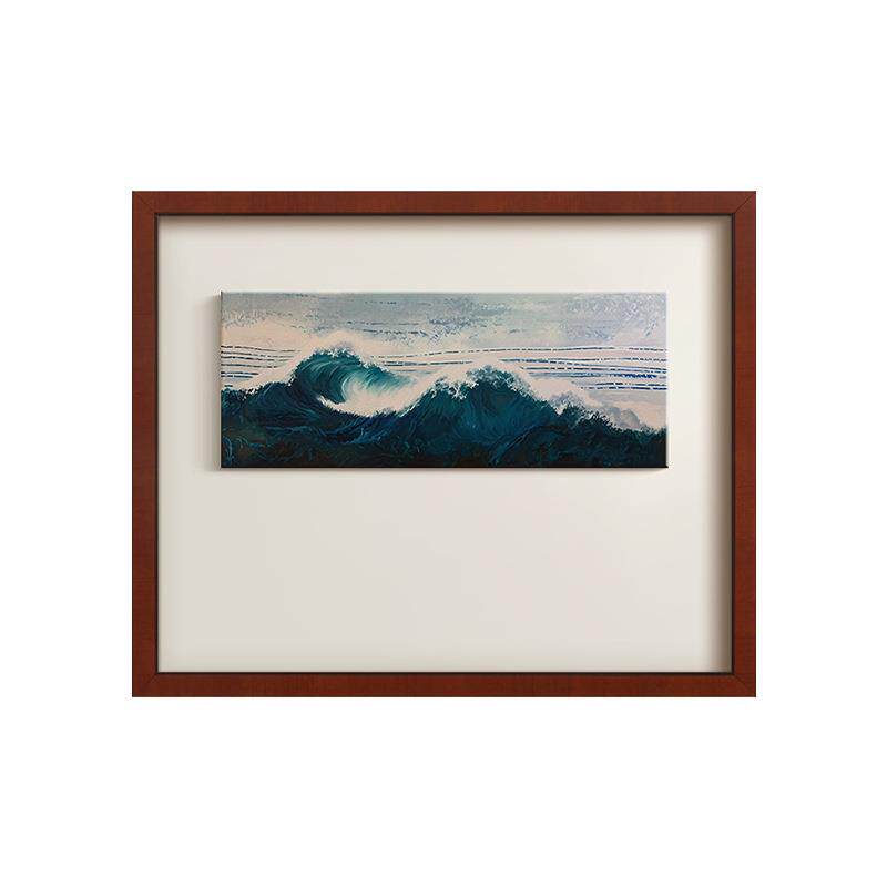 山海》现代法式复古高级感客厅风景装饰画中古风餐厅玄关艺术挂画