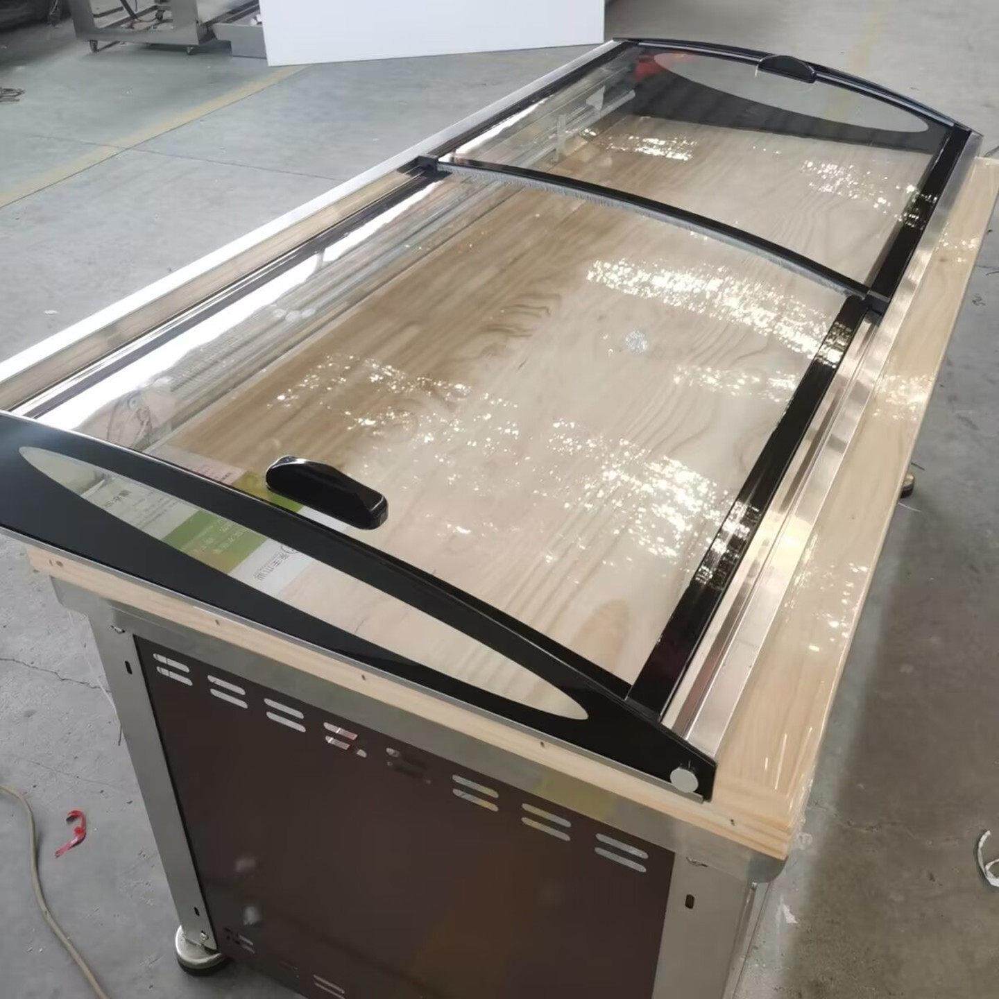 熟食防尘罩商用凉菜冷藏展示柜保鲜柜弧形玻璃罩保温售饭台耐高温