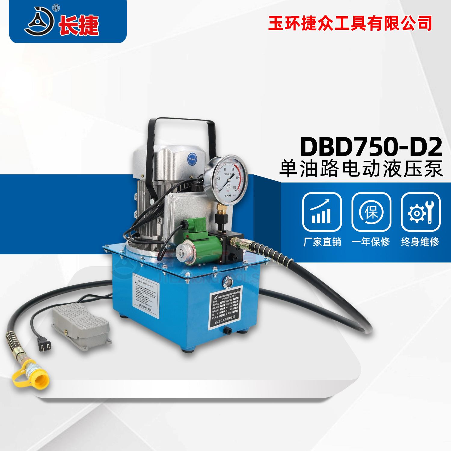 电动液压泵DBD750-D2 压力70兆帕 单油路电磁阀 电动油泵