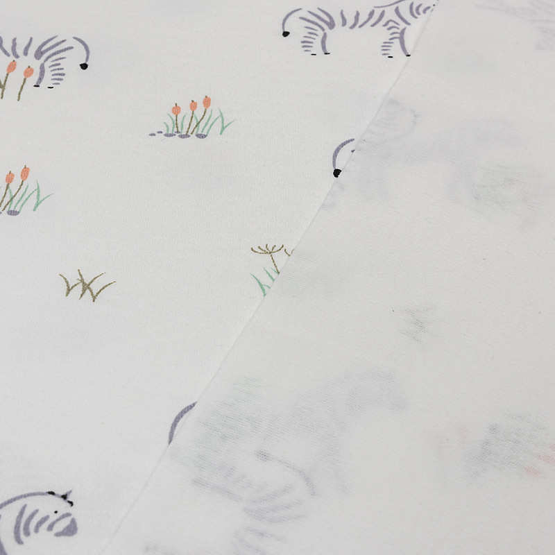 现货40s精梳棉印花布 婴童贴身哈衣爬服布料  针织印花面料