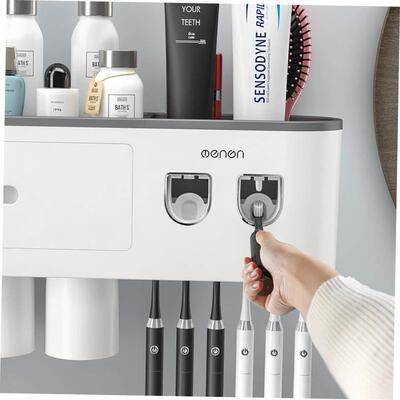 bathroom holder shelf rack shower caddy set toothbrush wall