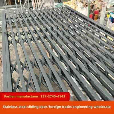 拉闸门304不锈钢伸缩折叠入户门阳台推拉双开门安全通风防盗闸门