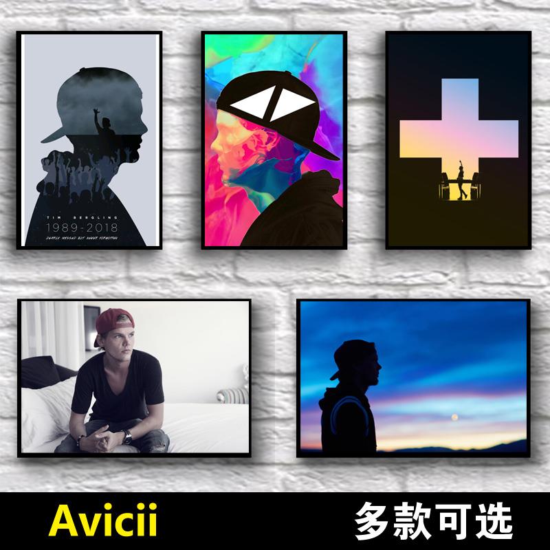 艾维奇Avicii海报DJ电音工作室贴纸明星周边酒吧咖啡厅装饰画墙贴