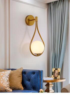 跨境直供北欧卧室床头led壁灯金色家居灯饰110V灯具E26/E27灯极简