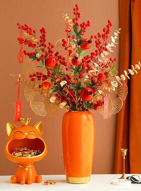 高档发财果摆件客厅玄关乔迁之喜搬家新居结婚礼物新店开 业装饰