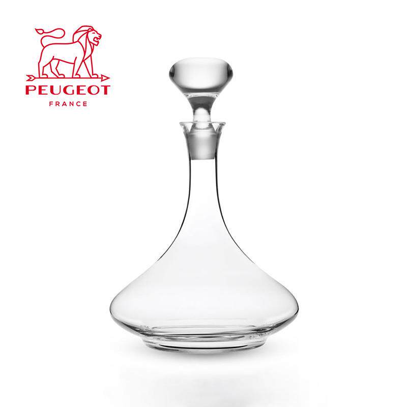 法国进口Peugeot 水晶玻璃个性创意家用带盖红酒醒酒器分酒器