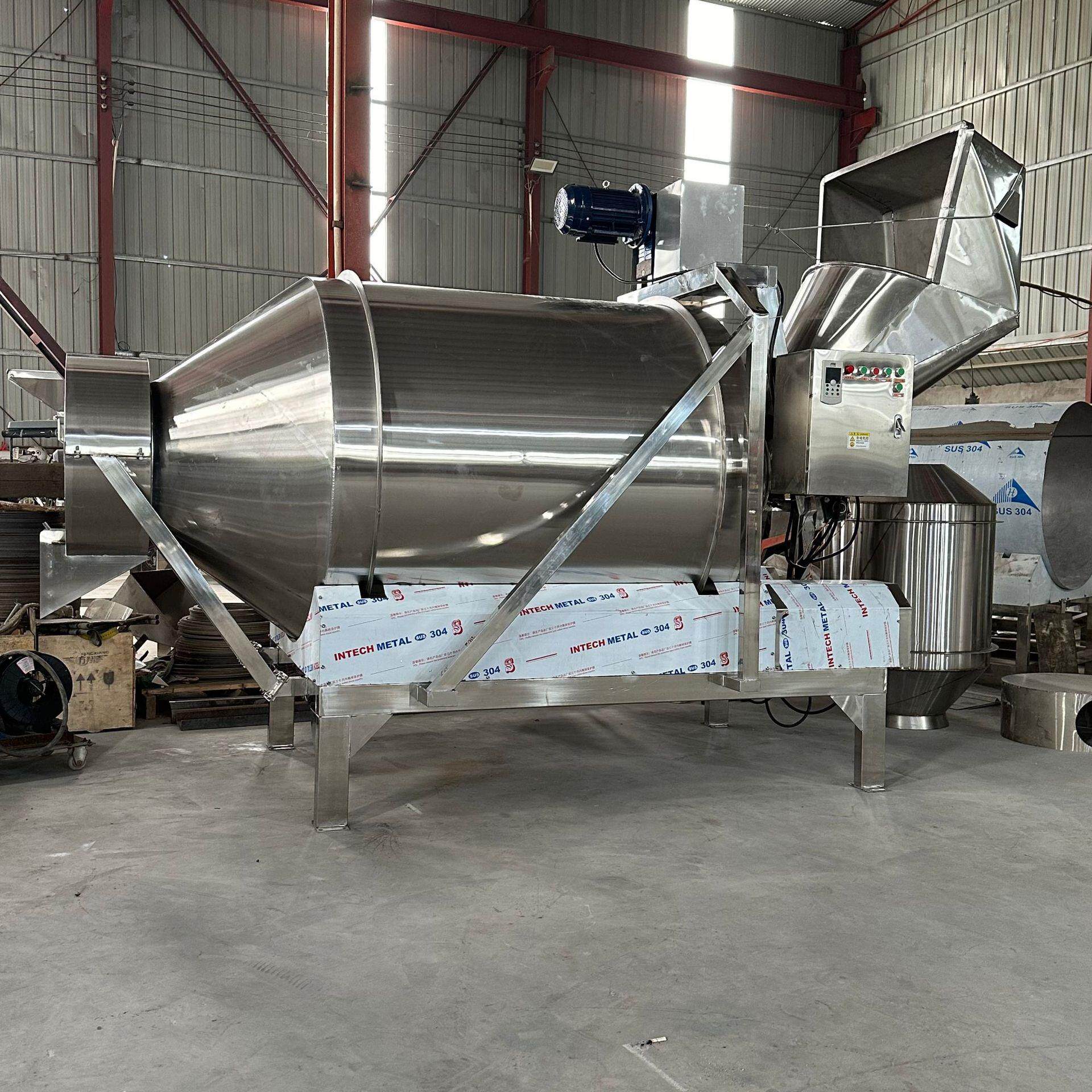 自混动进料不锈钢滚筒搅机 化工原料末颗粒大RCP拌型粉卧式合机 - 实物图