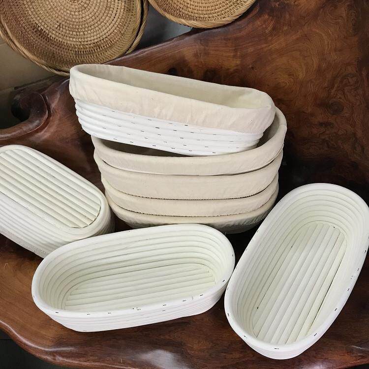 亚马逊印尼藤欧式发酵藤篮越南藤编烘焙用具乡村面包圆形面包篮