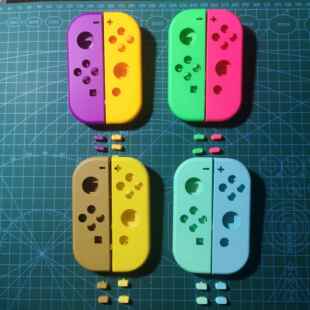 switch手柄改装joycon壳透明怪猎皮伊喷射3朱紫王国泪OLED马卡龙