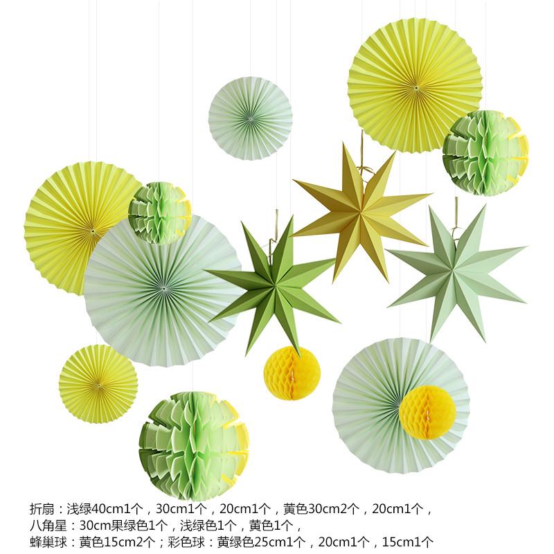 夏天夏季小清新毕业季布置商场店铺橱窗吊饰挂件灯笼星星装饰布置