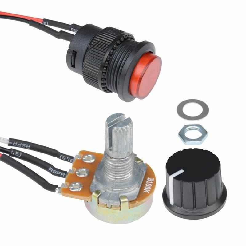 PWM直流电机调速控制器 DC6-30V12V24 8A带数显调速控制器开*