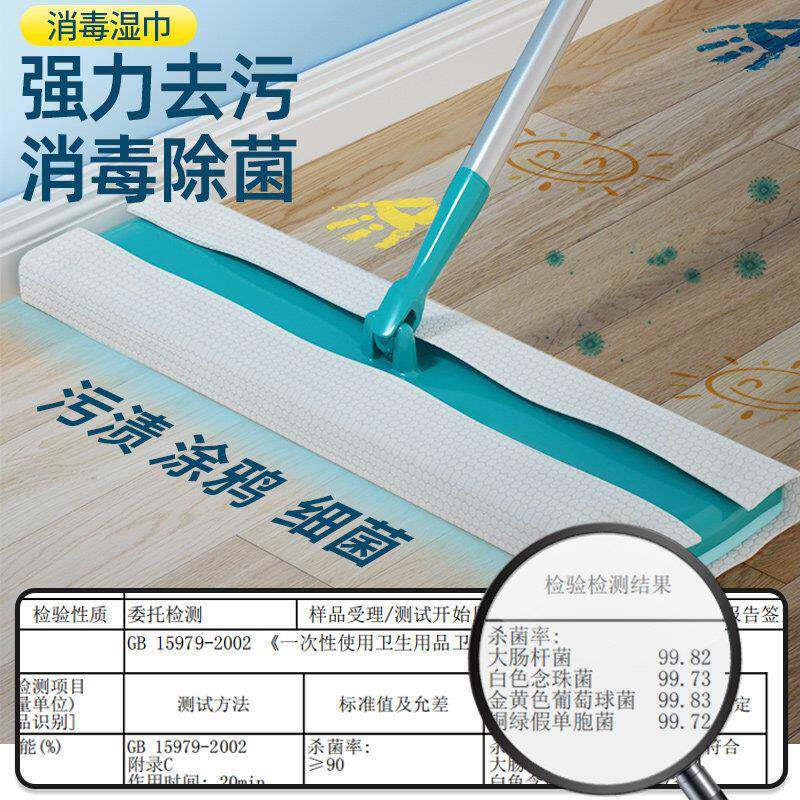 静电除加尘纸拖把纸巾大号一性拖地湿巾抹大布加厚家次用吸尘拖布