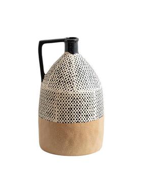 现轻奢菱格插花器样板间会所家居玄关电视柜桌面软装饰品