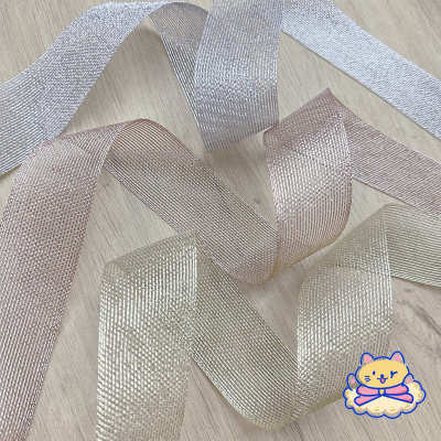 金银网带 手工diy发饰蝴蝶结材料 服饰草帽配饰礼盒鲜花花束包装