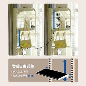 铭添1.6米五金洞洞板改造少女书柜书架落地展示学习收纳一体置物