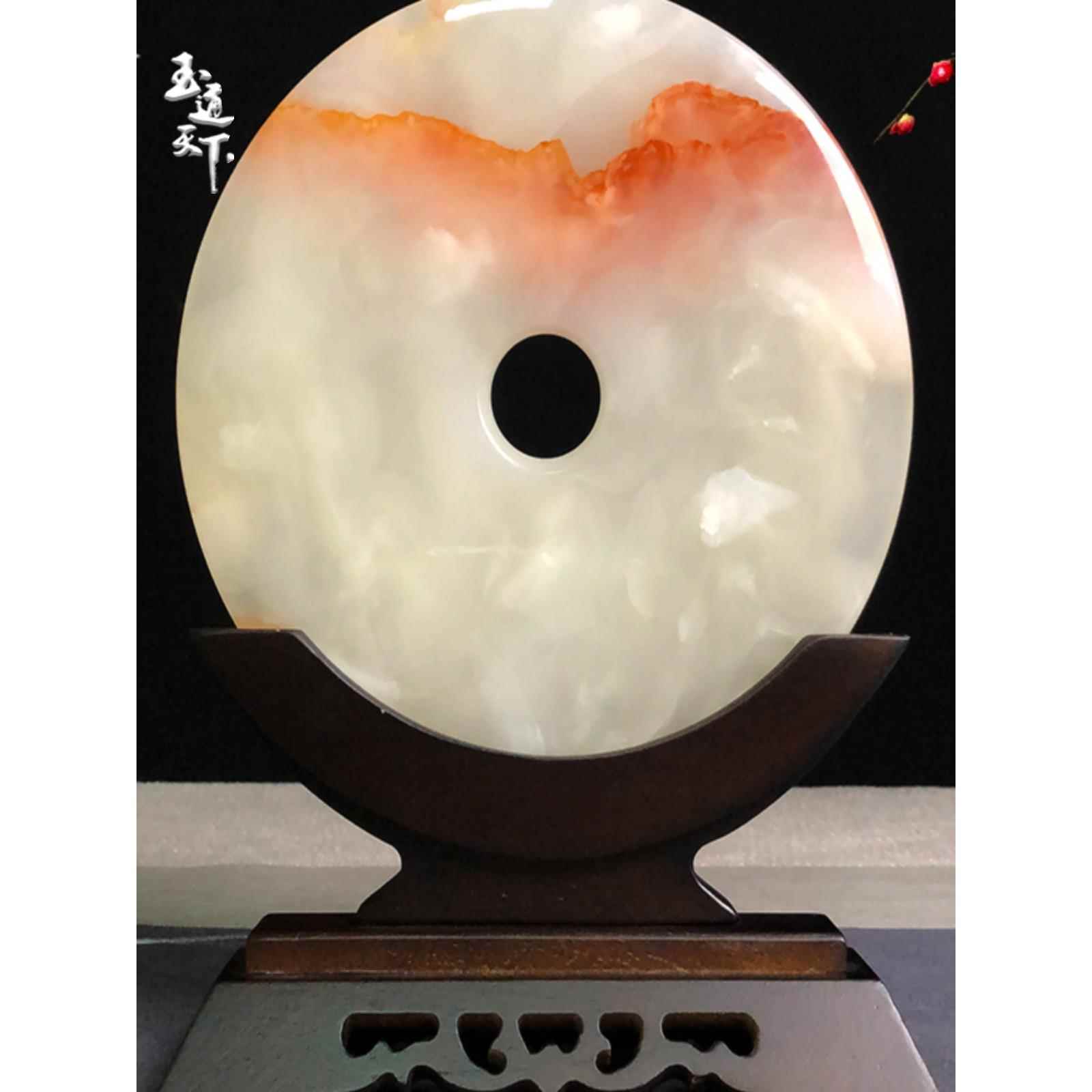 天然玉石安全扣饰阿富汗玉石客厅镇屋庭院家庭财富入口玉石乔迁礼
