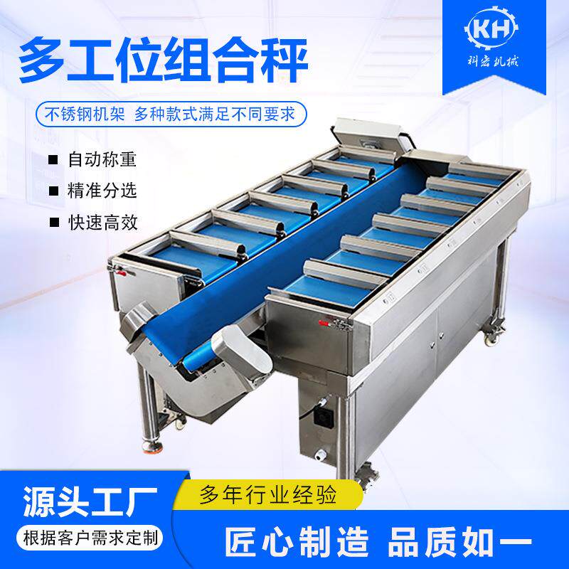 机械多工位组合秤榴莲水果黄瓜智能称重分选羊排牛排重量分拣