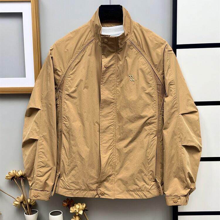 男士外套春秋季2026新款韩版高级感工装立领夹克男上衣服潮牌痞帅