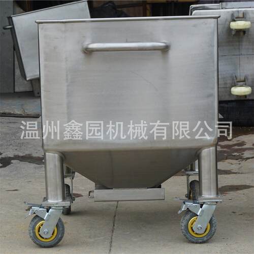 不锈钢拉缸方形储 物料周转转移 移动式万向轮不锈钢储