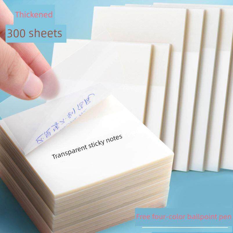 Transparent Sticky Notes with Scrapes Stickers Paper Clear s - 实物图