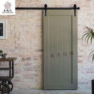 苏州平移谷仓门轨道带阻尼多层实木免漆门推拉烤漆门