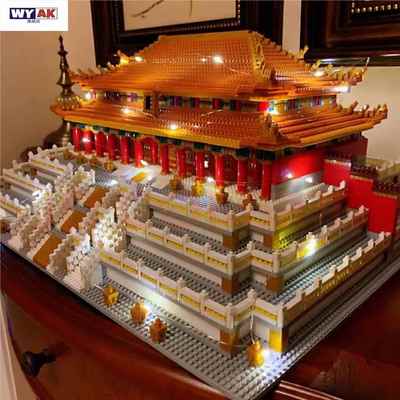 3d立体拼图中国风太和殿兼容榫卯积木玩具益智拼古建筑模型