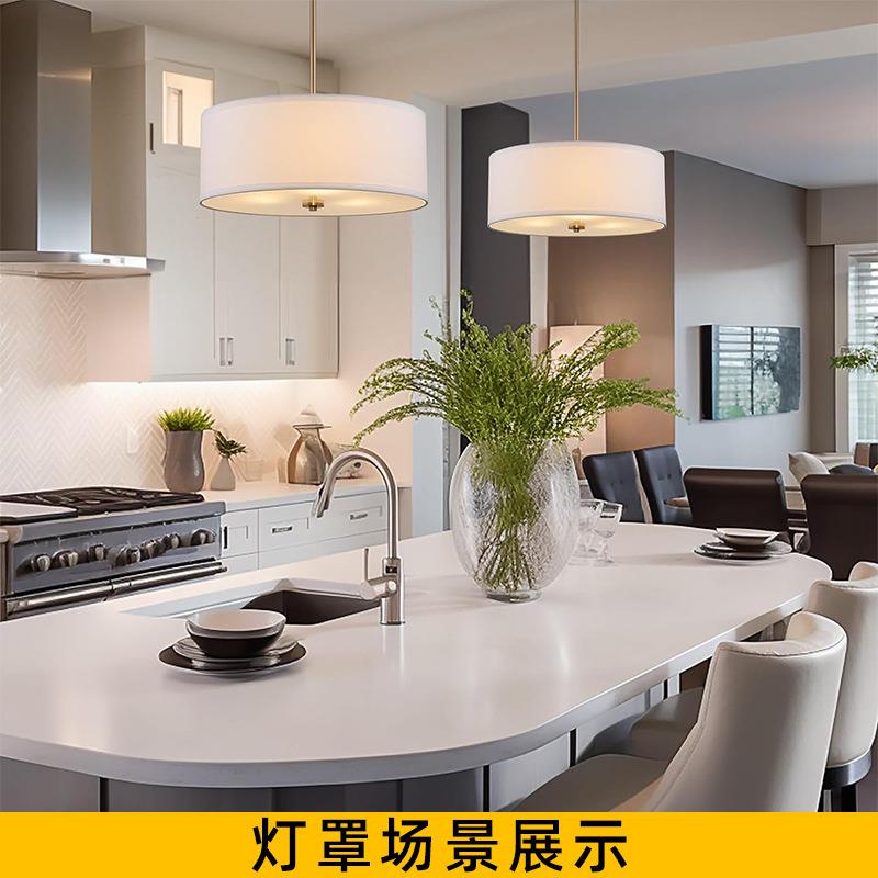 亚马逊吊灯灯罩外壳罩厂家灯饰配件布艺吊线灯灯罩