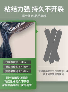 单密封胶252防霉聚氨酯玻璃胶组粘接剂西卡胶 防水份结构胶白色