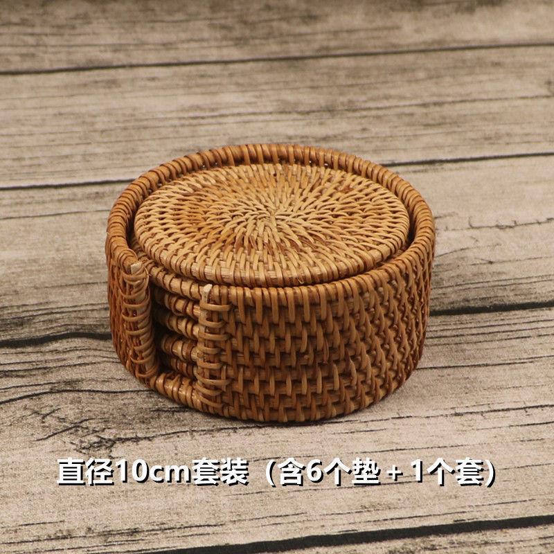 藤编水杯垫茶壶垫茶道餐垫餐桌垫盘子垫碗垫隔热垫子北欧风杯垫