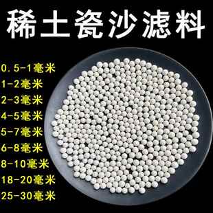 稀土瓷砂滤料机械过滤器滤材介质瓷沙工业城市污水滤池承托层瓷球