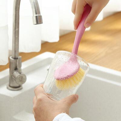 Kitchen Pot Scrubber with Long Handle - Non-scratch, Multi-f