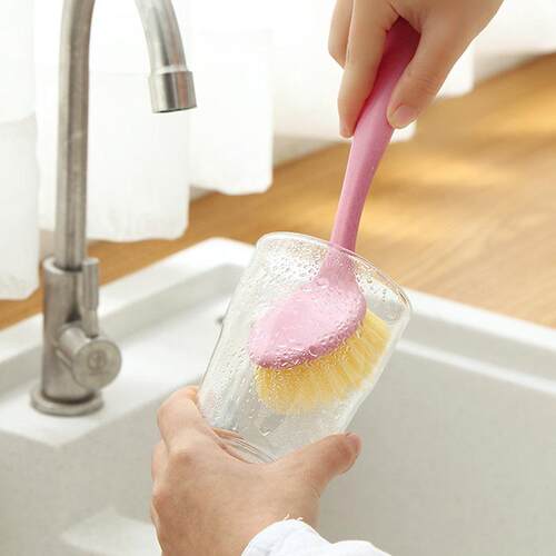 Kitchen Pot Scrubber with Long Handle - Non-scratch, Multi-f