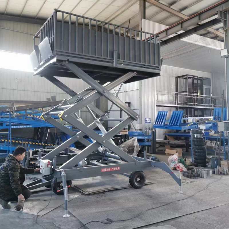 升降式卸货平台 牛羊升降机 装羊跑道 移动卸猪台 升降装猪平台