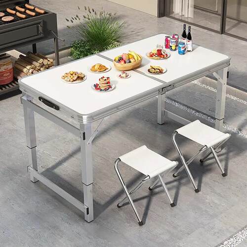 Aluminum alloy folding table folding dining table chair