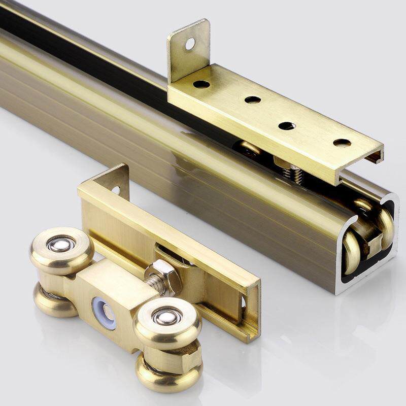 移门轨道吊轮导轨滑道滑轮实木玻璃推拉门吊轨滑轨吊门轮全金属轮