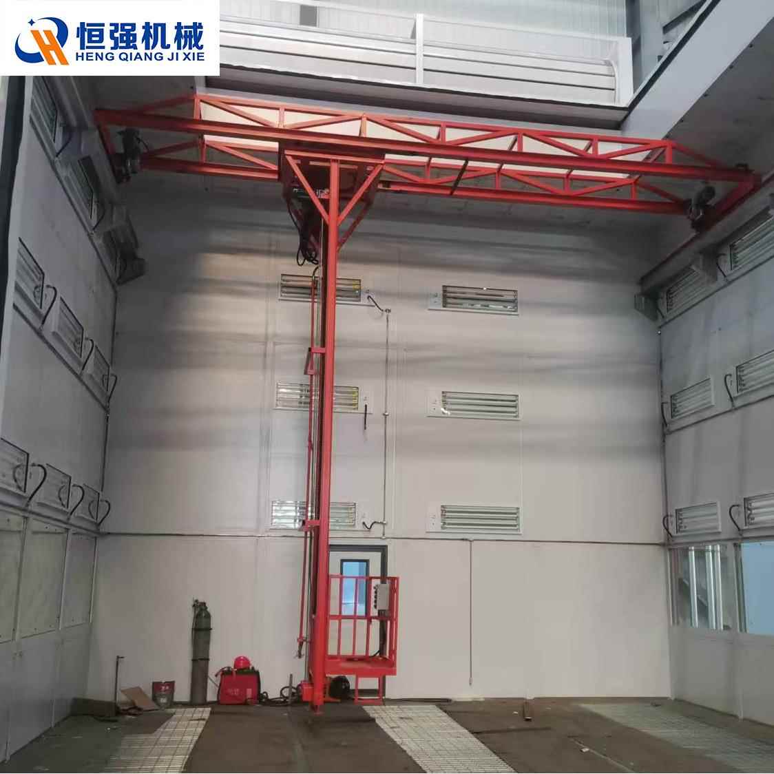 喷漆房吊篮式60度旋转三维升降平台喷砂房高空作业高空升降平台