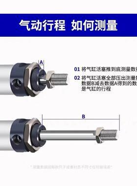 MAL铝合金迷你气缸小型气缸16/20/25/32/40*25X50X75X100AI