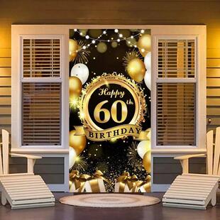 Backdrop Woman Happy Birthday For Man Banner 60th Background