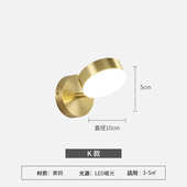 奢前灯黄铜阳台单头壁灯轻全过道北欧铜床头灯简约镜卧室壁灯走廊