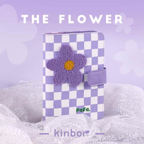 kinbor创意少女心A6手账本精致花卉刺绣笔记本子记事本日程计划本