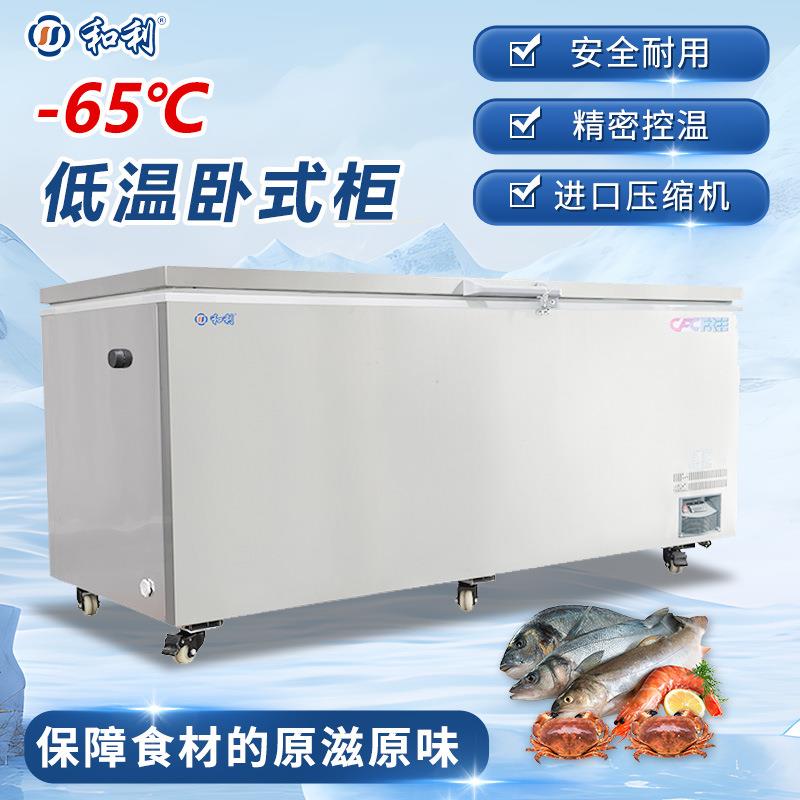 -65℃和利超低温保存箱-65度水产海鲜三文鱼冰箱全不锈钢外冷冻