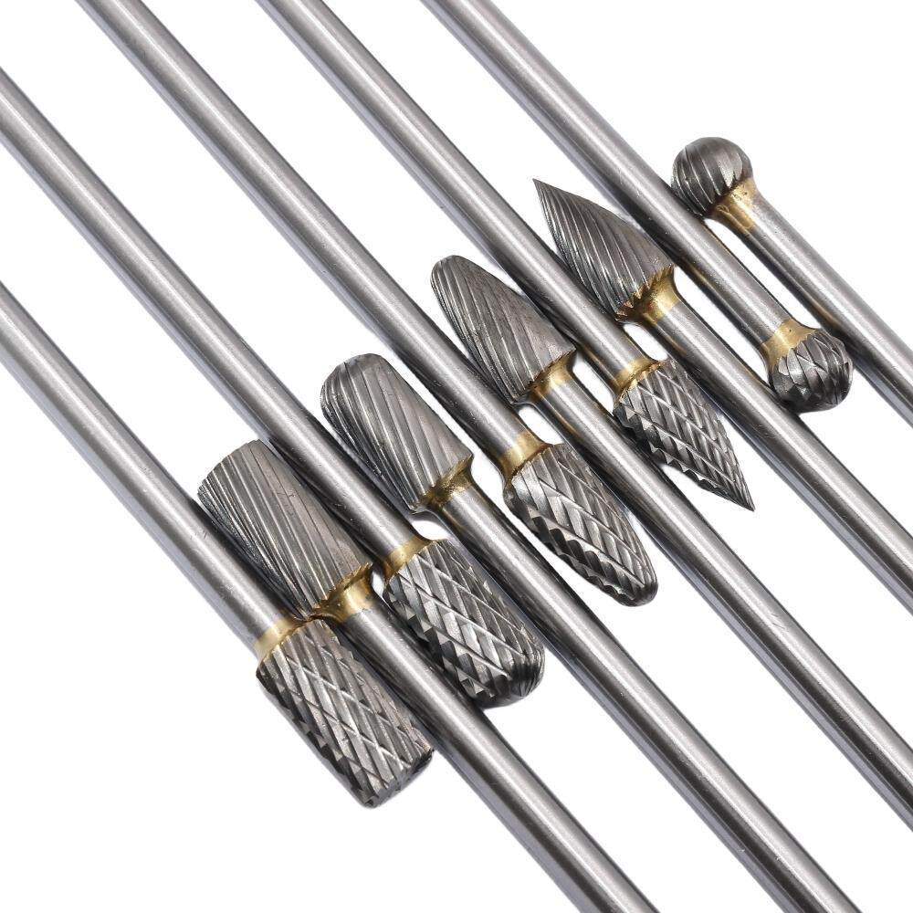硬质合金钨钢打磨头加长柄6x10x150mm旋转锉电磨风磨金属打磨铣刀
