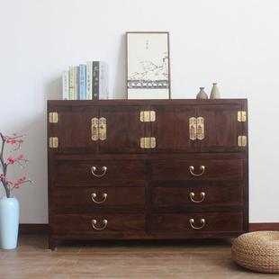 I中式 带4室门橱6D4M120柜卧收纳柜客 香樟木六斗柜实木储柜抽屉式