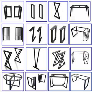 吧台脚架桌腿支架来图订制不锈钢茶几脚办公桌架脚客厅茶桌餐台脚