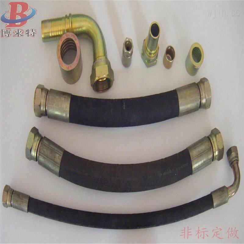 高压钢丝编织胶管接头蒸汽耐温耐油高压软管夹布输油橡胶管