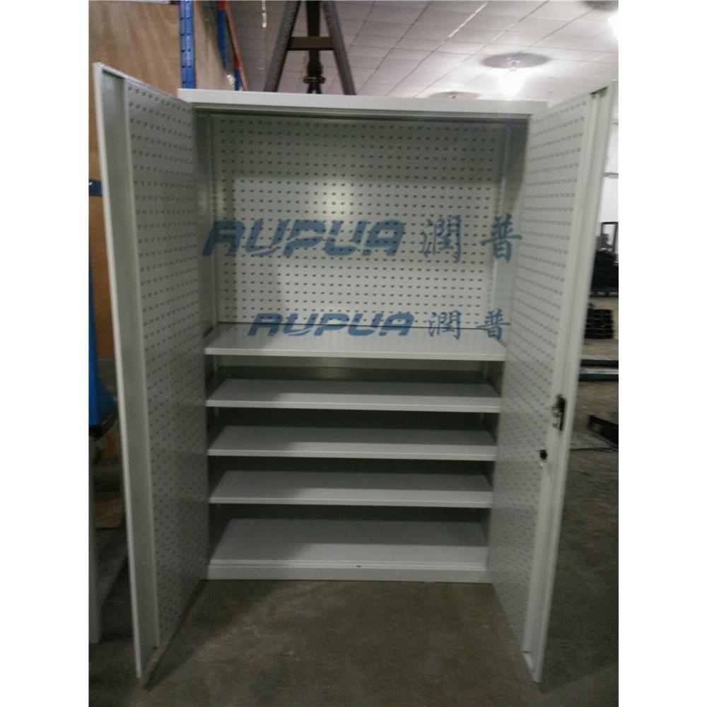 重型工具柜双门铁柜物料柜工具柜润普储物柜防潮大容量带锁零件柜